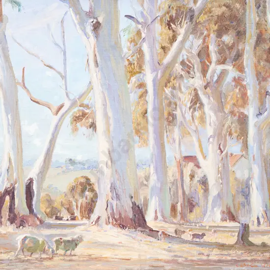 George Whinnen (Australian 1891 - 1950) - White Gums - Woodhouse S.A.