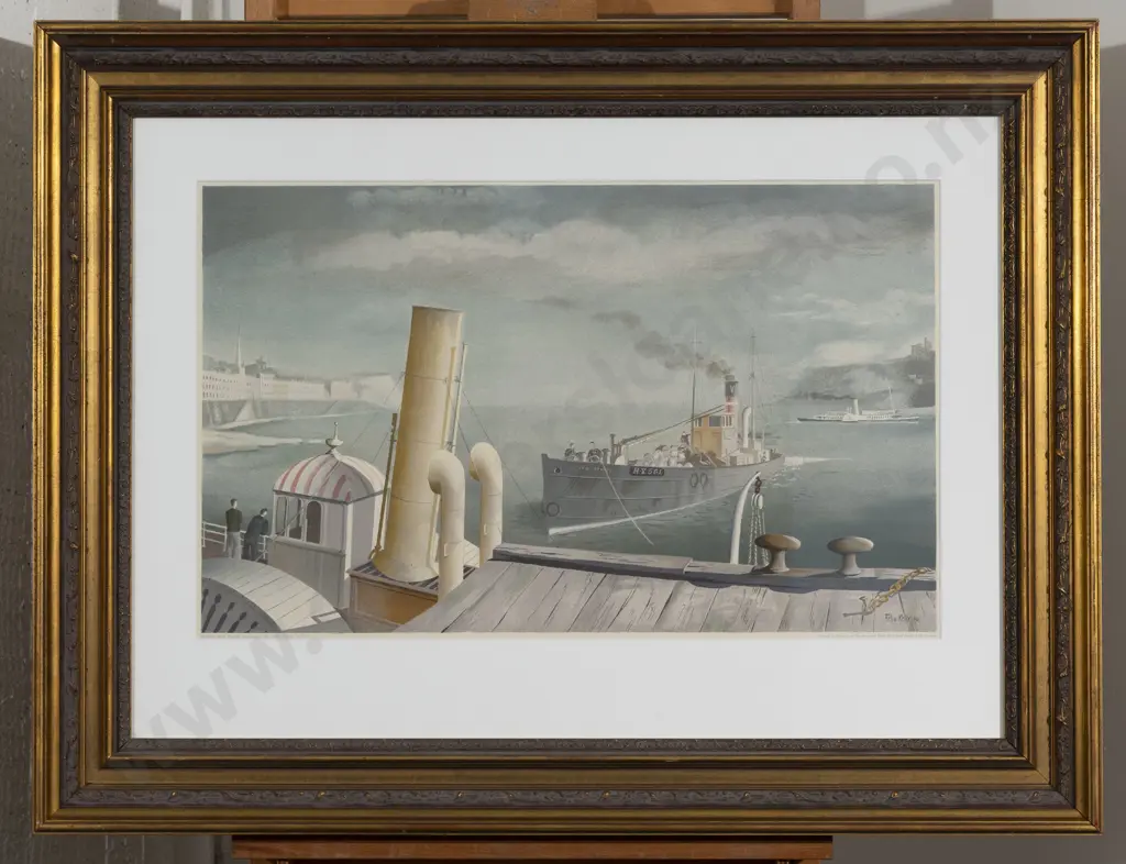 After Felix Kelly (1914 - 1994) - Drifter and Paddle Steamers Image 1++