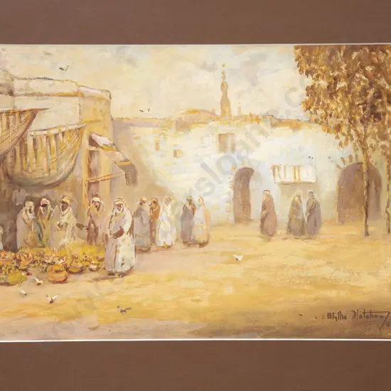 Blythe Fletcher (1890 - 1949) - Eastern Street Scene