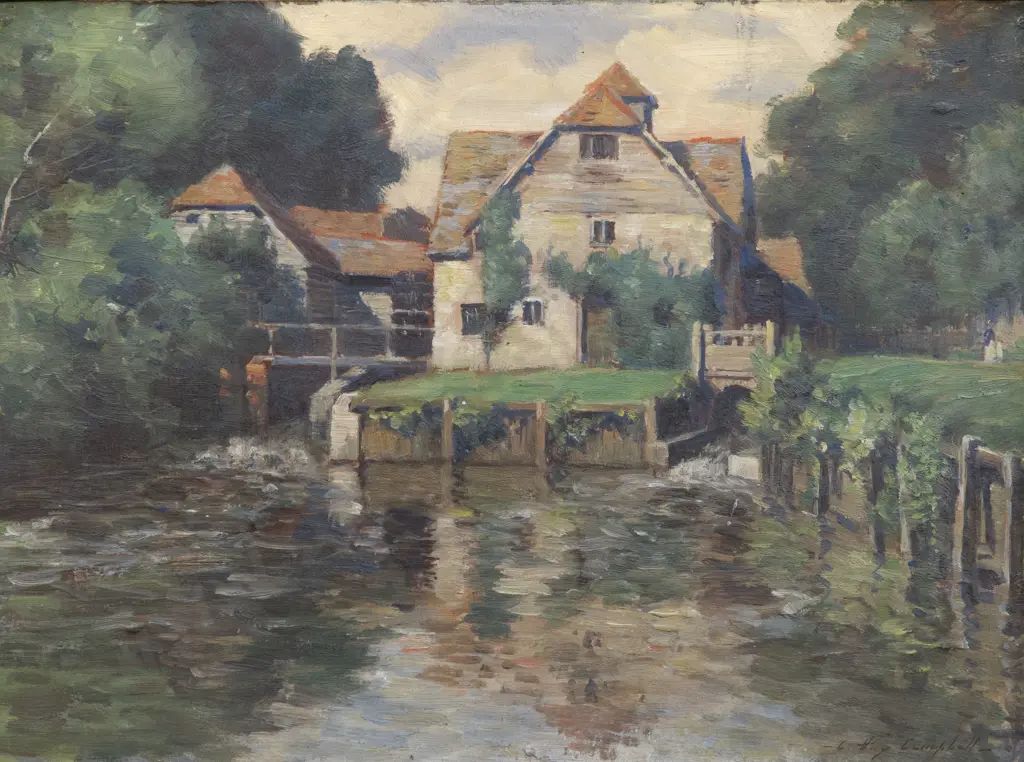 Charles Duncan Hay-Campbell (1867 - 1936) - Maple Durham Mill near Reading Image 1++