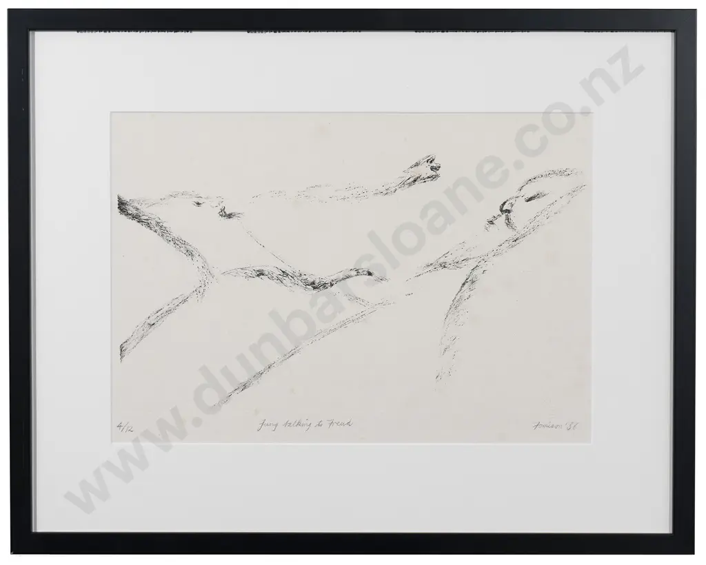 Tony Fomison (1939 - 1990) - Jung Talking to Freud Image 1++