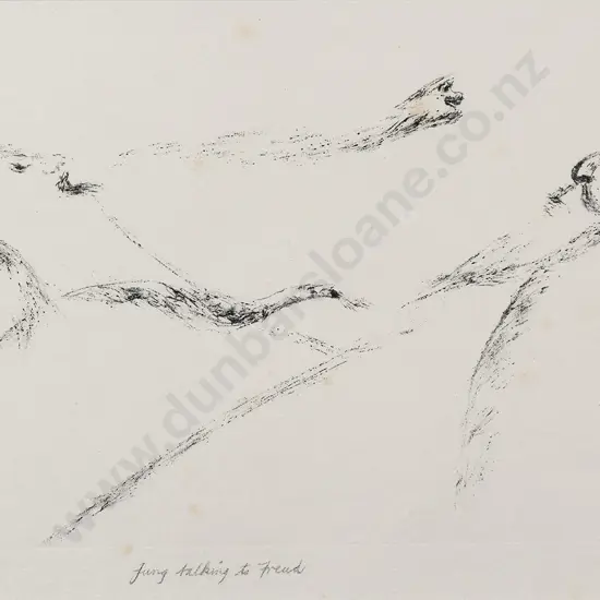 Tony Fomison (1939 - 1990) - Jung Talking to Freud