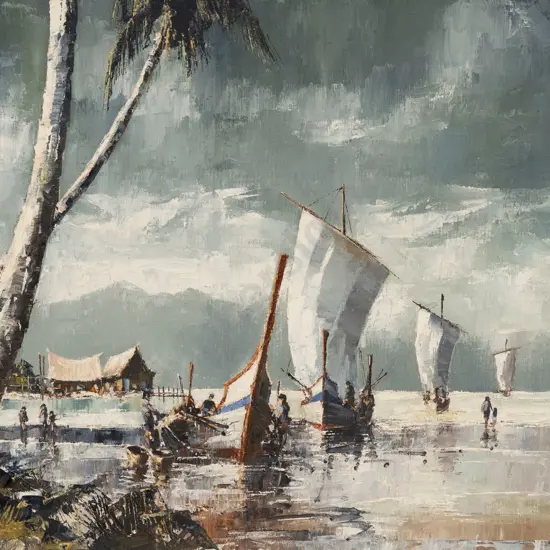 Robert Chilvers (b 1924) - "Green Rain" Malaya - Kelantan