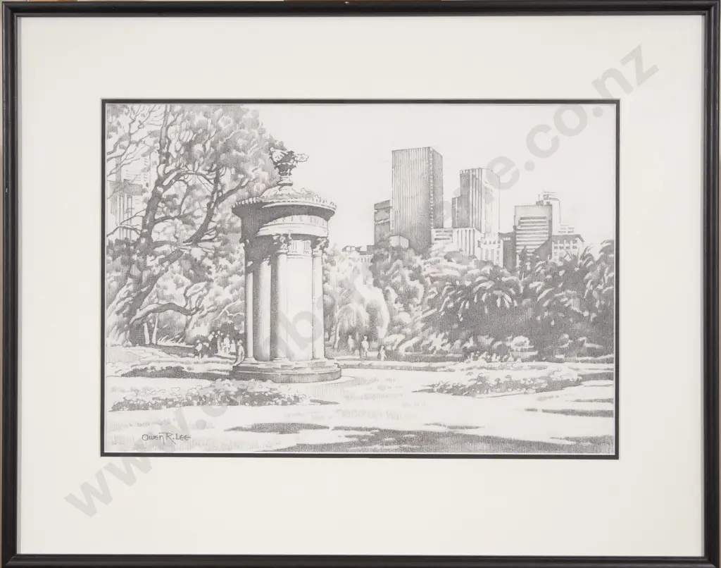 Owen Lee (1918 - 2003) - Three NZ Street Scenes Image 1++