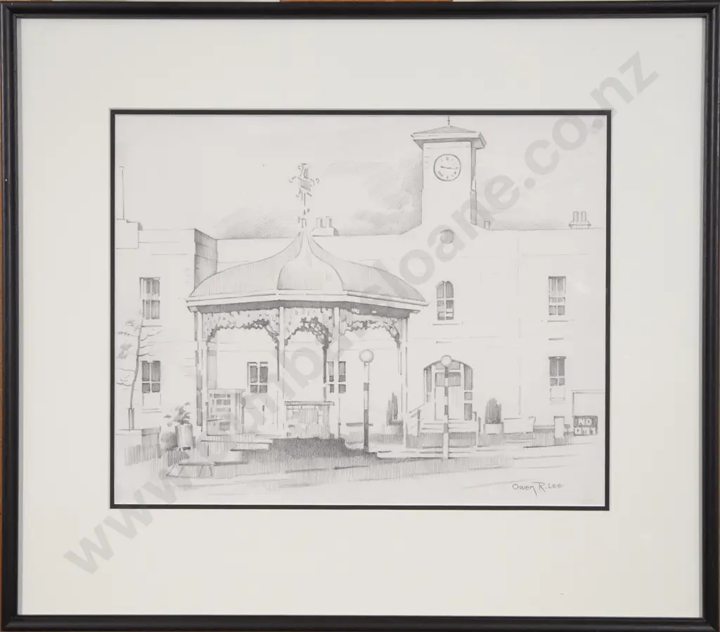 Owen Lee (1918 - 2003) - Three NZ Street Scenes Image 1++