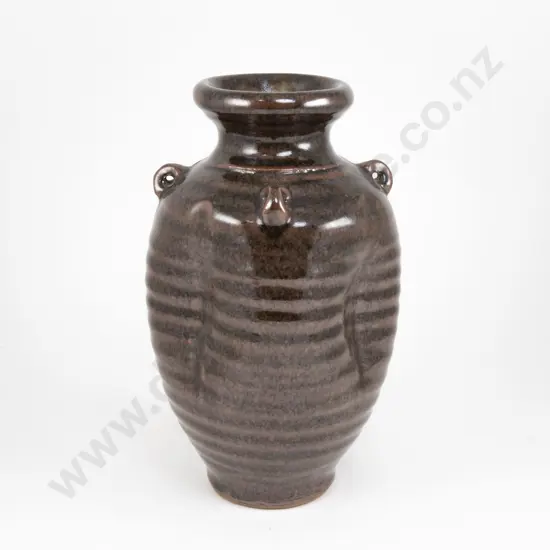 Mirek Smisek Tenmoku Glazed Vase