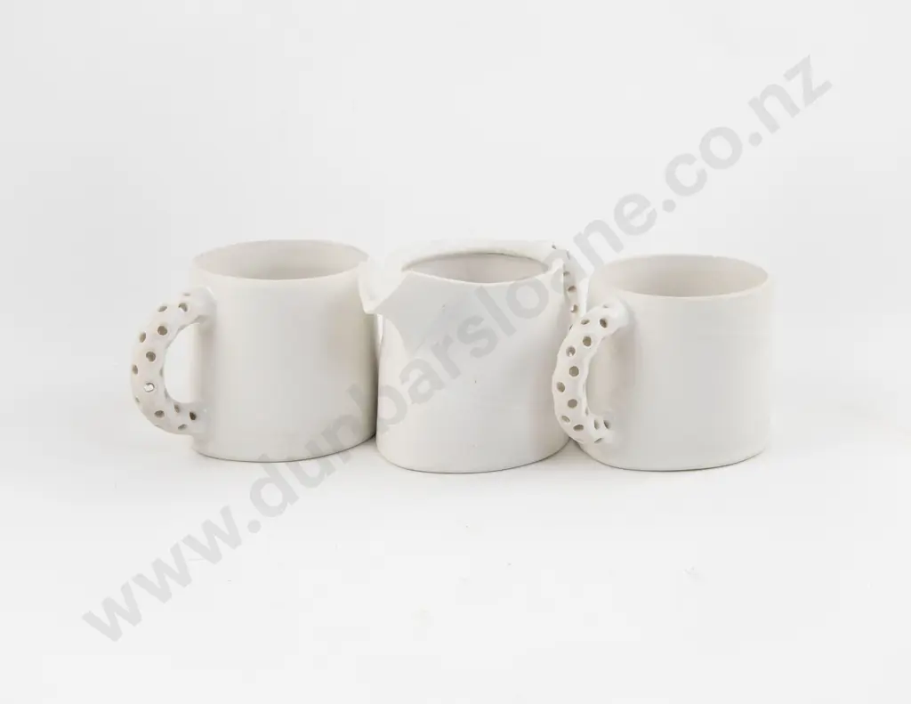 Chris Weaver Iron Series Milk Jug & Two Teacups Image 1++