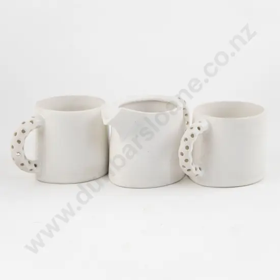 Chris Weaver Iron Series Milk Jug & Two Teacups