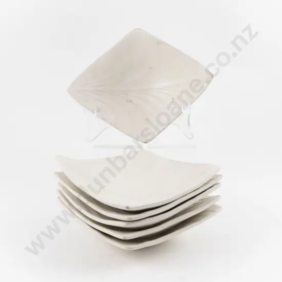 Set of Six Chris Weaver Leaf Series Dishes