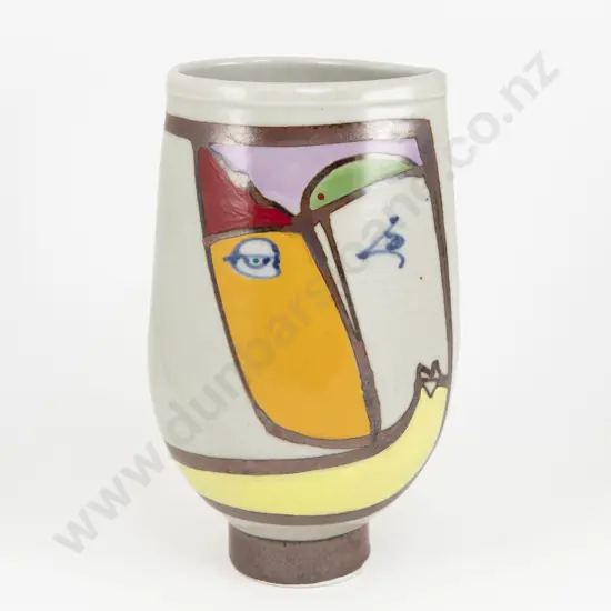 John Crawford Hector Pottery Cubist Portrait Vase