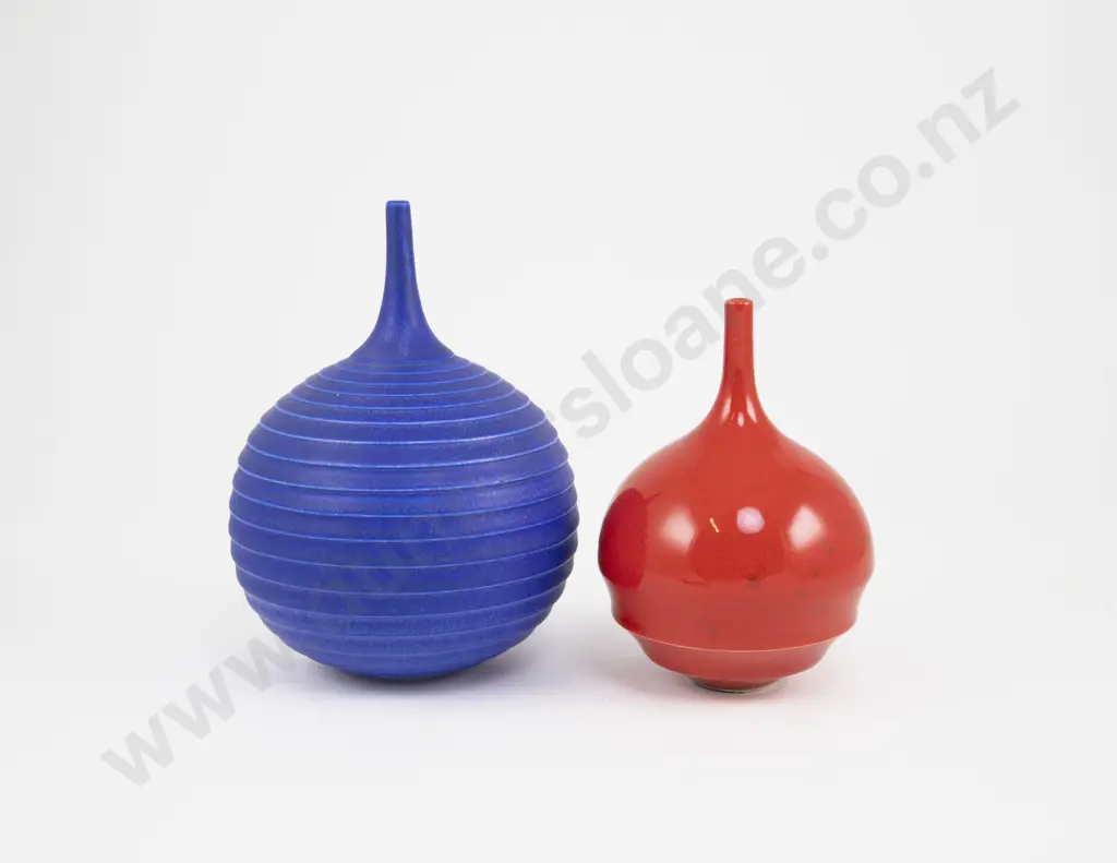 Pair John Parker Grooved Vases Image 1++
