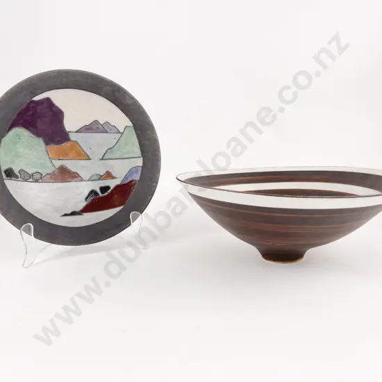 Adriana Hendel Raku-Fired Bowl & NZ Pottery Bowl