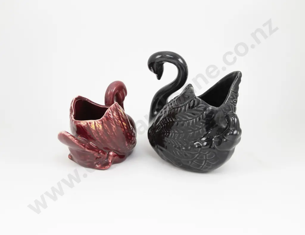 Two Casey Ware Swan Vases Image 1++