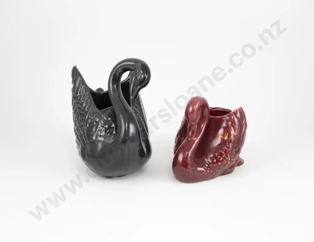 Two Casey Ware Swan Vases Image 1++