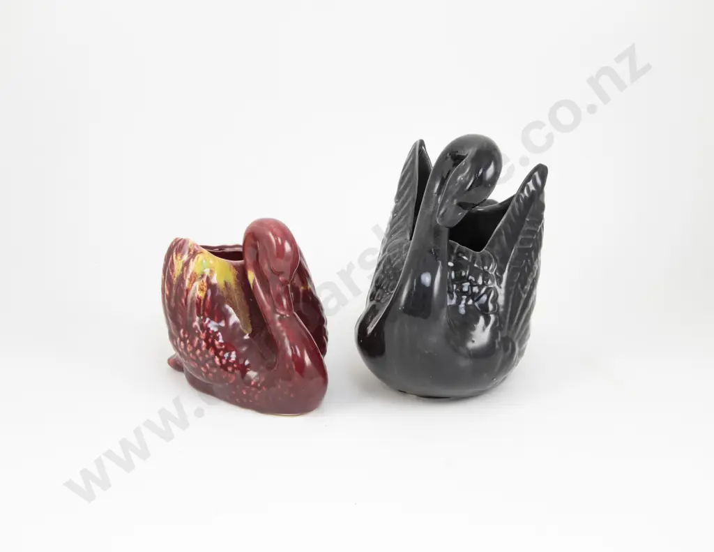 Two Casey Ware Swan Vases Image 1++