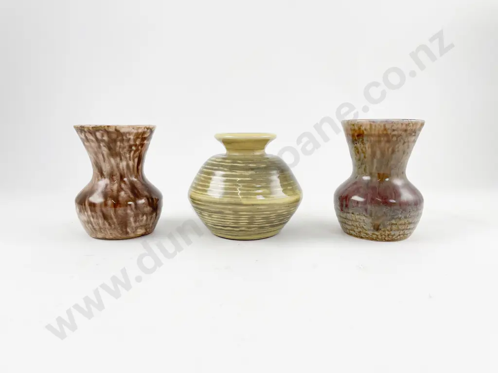 Carl Vendelbosch for NZI Vase & Two Crown Lynn Ambrico Vases Image 1++