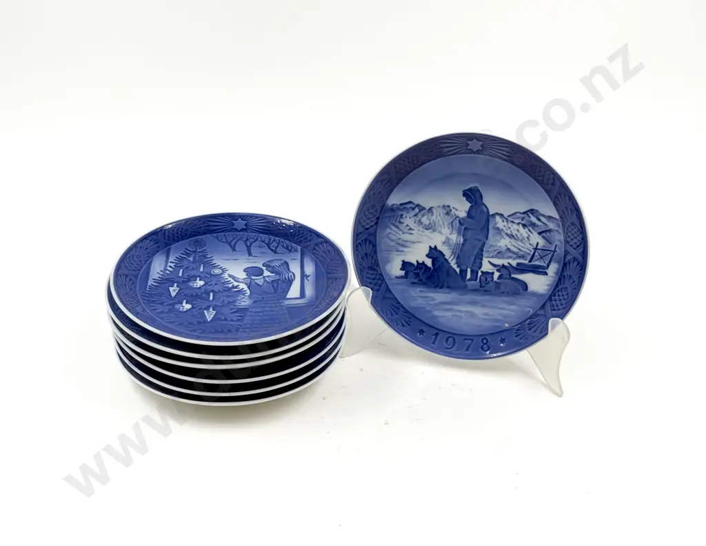 Seven Assorted Royal Copenhagen Christmas Side Plates Image 1++