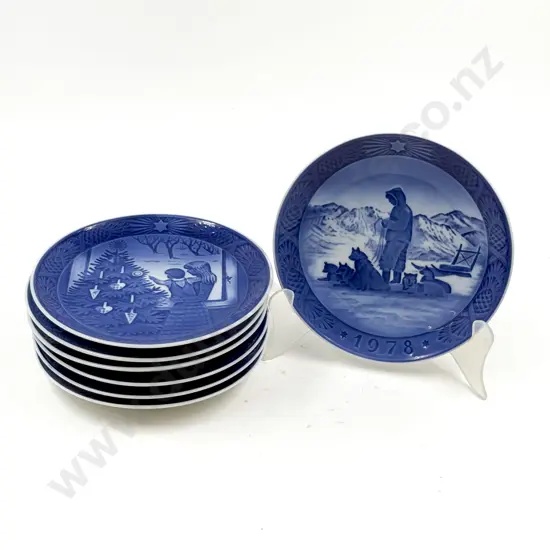 Seven Assorted Royal Copenhagen Christmas Side Plates