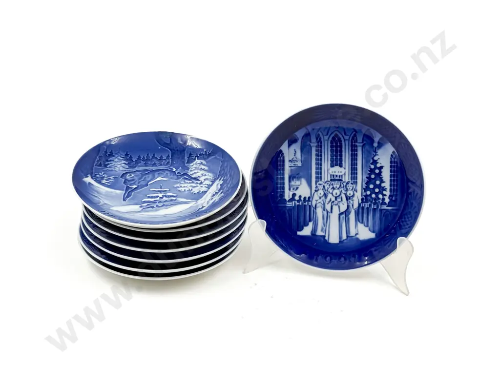 Eight Assorted Royal Copenhagen Christmas Side Plates Image 1++