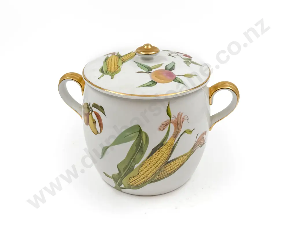 Royal Worcester "Evesham" Two Lidded Pots Image 1++