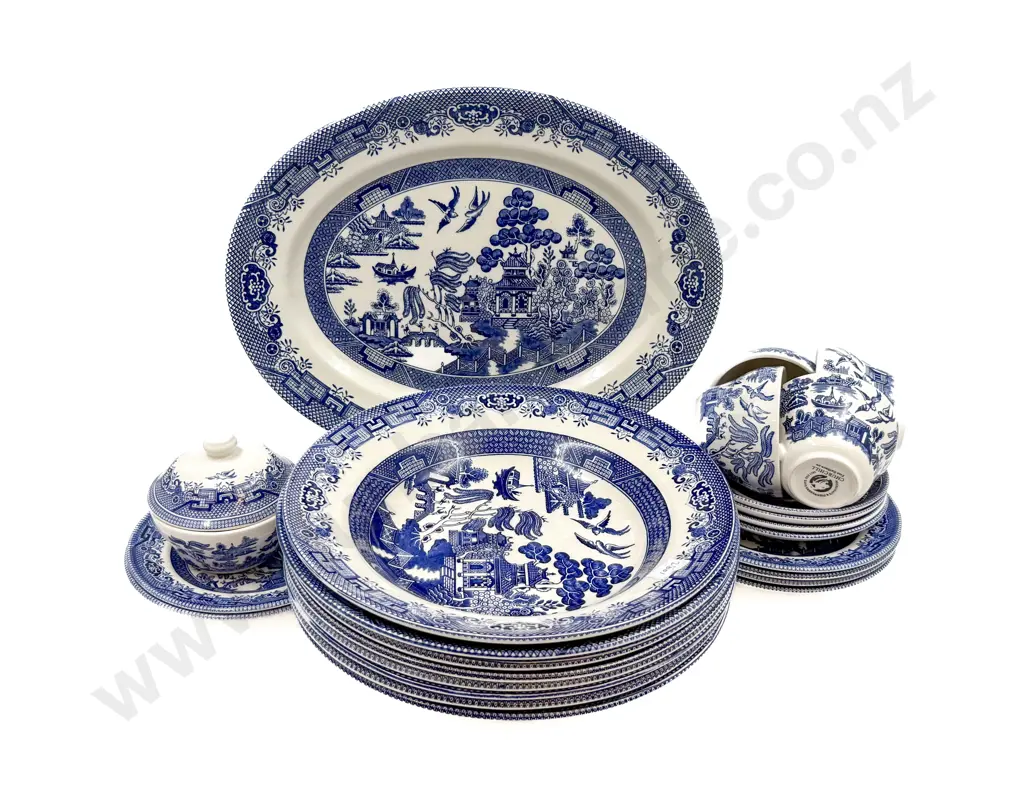 Quantity of Churchill Blue & White Willow Pattern Image 1++