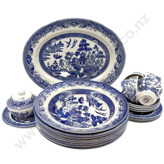 Quantity of Churchill Blue & White Willow Pattern