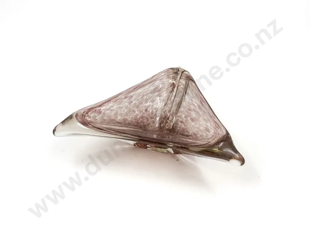 Murano Triangular Art Glass Dish Image 1++