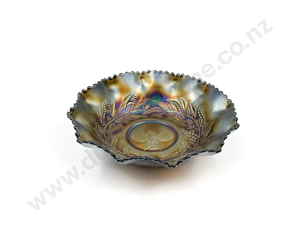 Carnival Glass Pedestal Bowl Image 1++