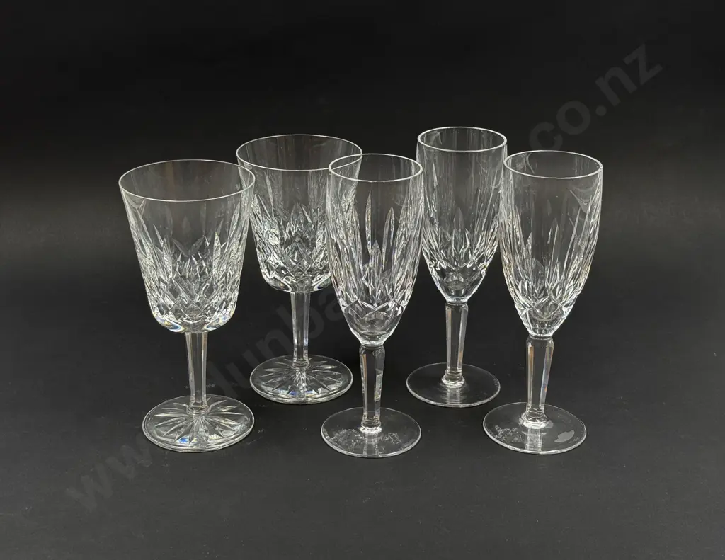 Five Assorted Waterford Crystal Glasses Image 1++