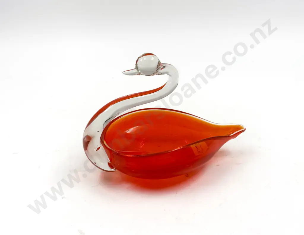Whitefriars Art Glass Swan Dish Image 1++
