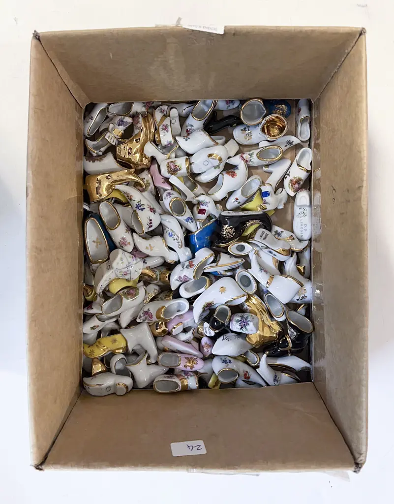 Quantity of Assorted Limoges Shoe Ornaments Image 1++
