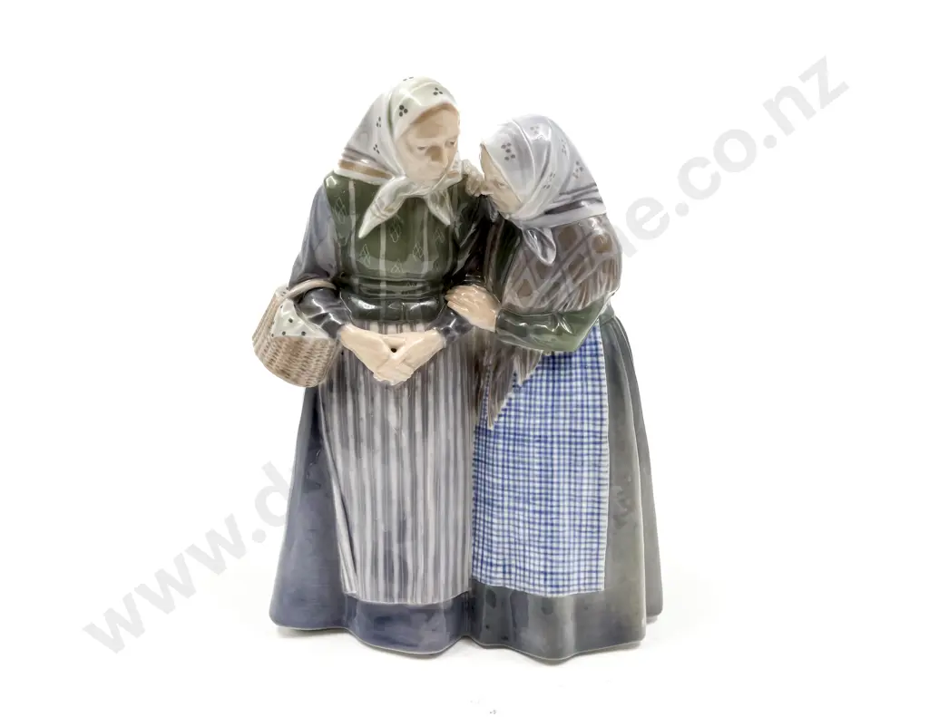 Royal Copenhagen Group Figure of Two Ladies Image 1++