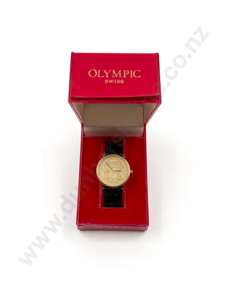 Boxed Olympic Swiss Quartz "Twenty" Wrist Watch Image 1++