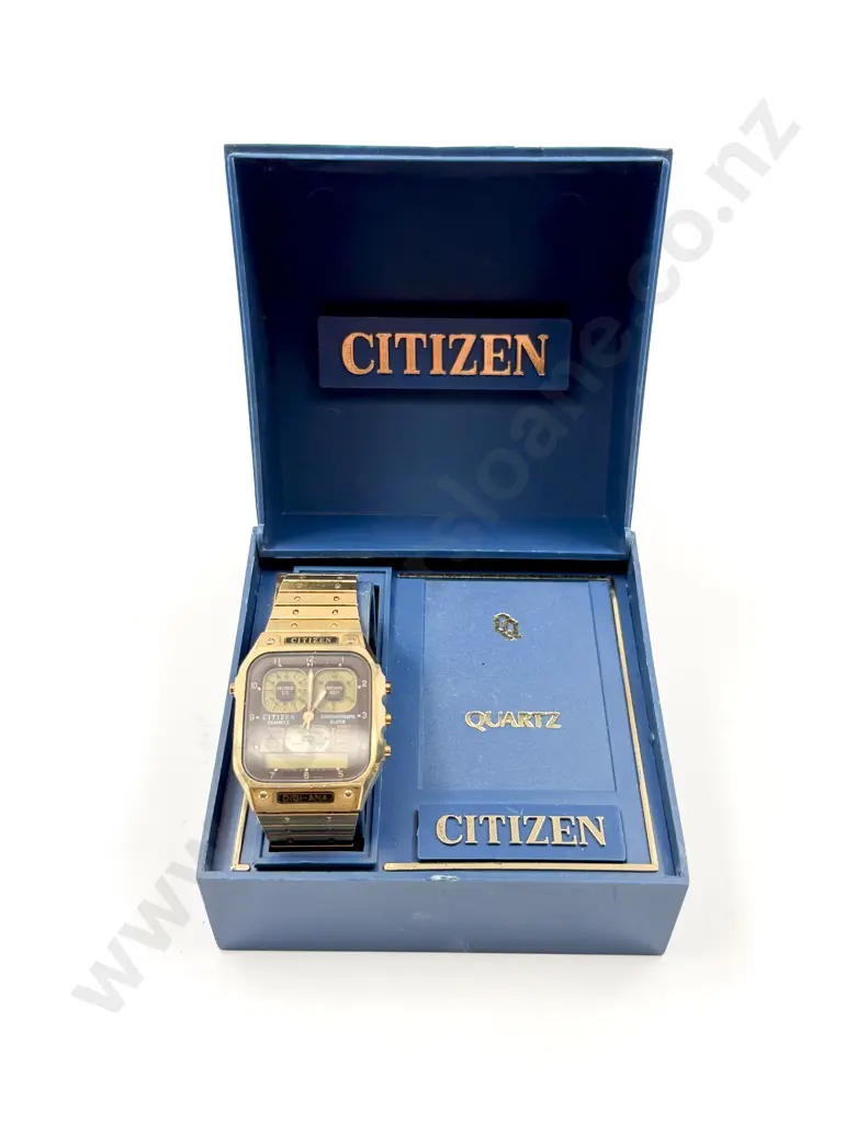 Vintage Citizen Robot Face Digi-Ana 8943 Chronograph Alarm Quartz Wrist Watch Image 1++