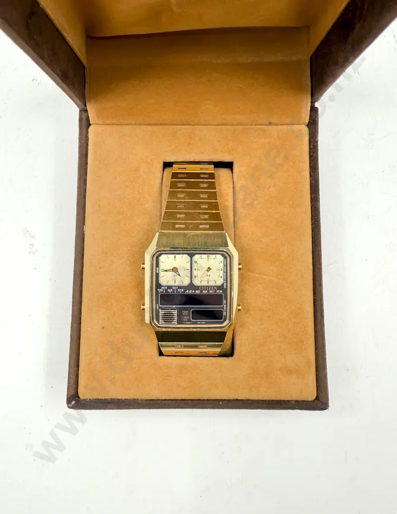 Vintage Citizen 30-5022 Ana/Digi Temp/ Quartz Wrist Watch Image 1++