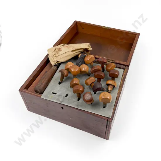 Vintage Cased Set of Leather/Woodworking Tools