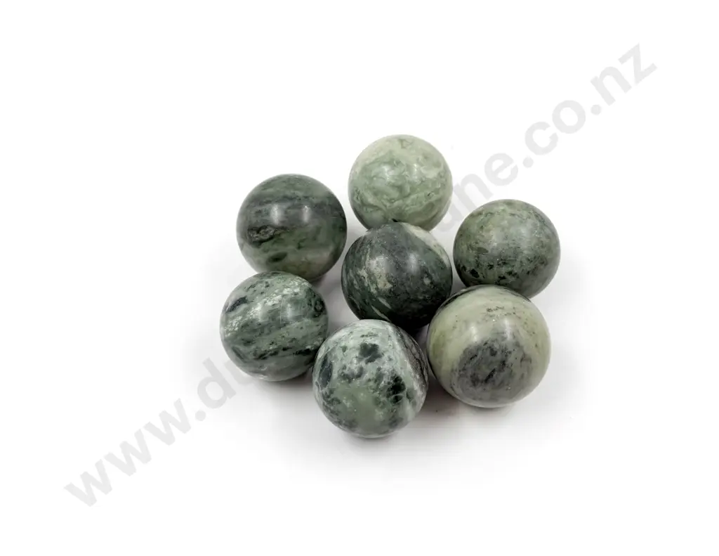 Seven Assorted Serpentine Orbs Image 1++