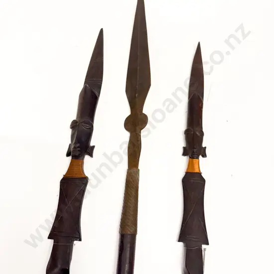 A Pair of Figural Spears together with Older Other