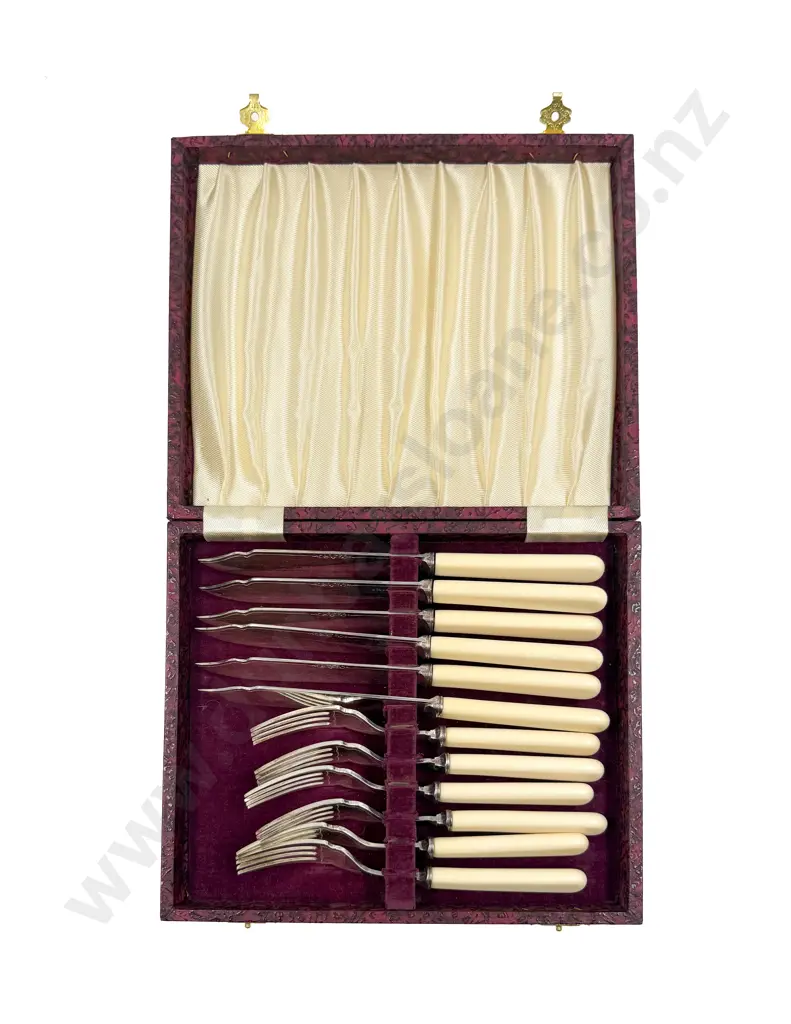 Cased Boned Handled Fish Service Image 1++