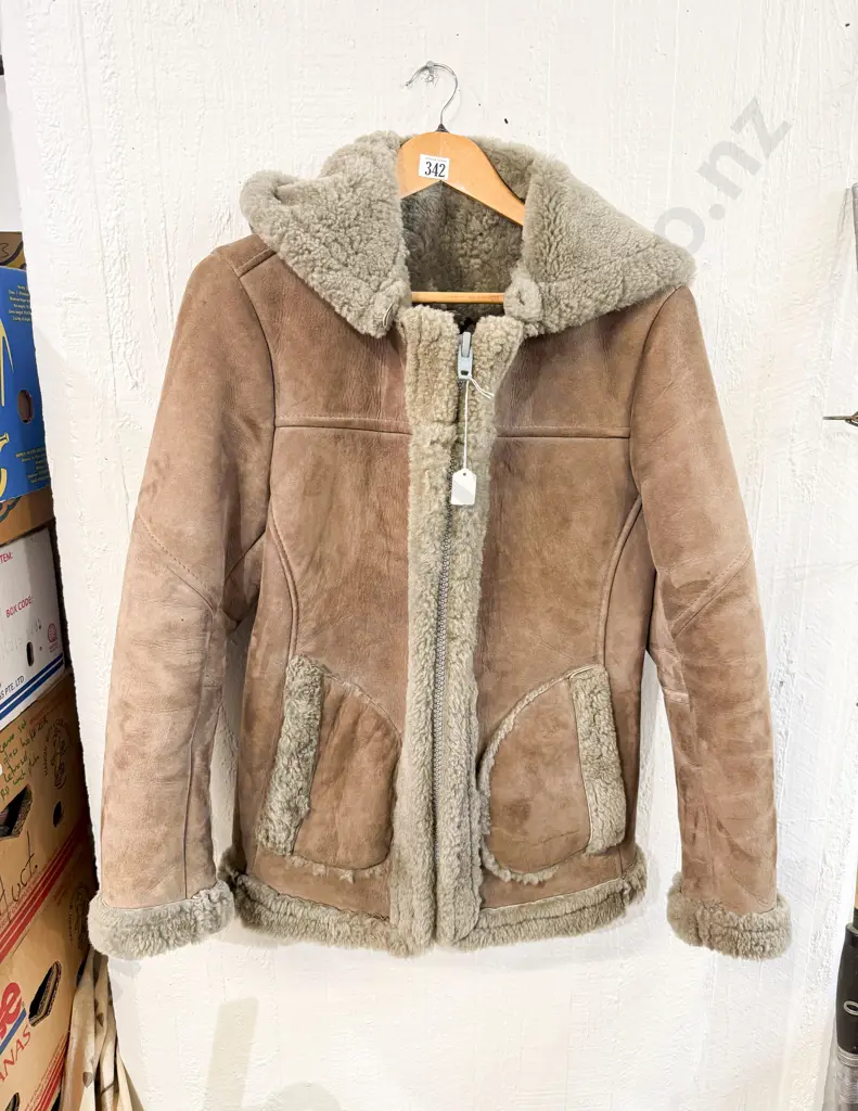 Modern Sheepskin Wool Pilot Style Jacket Image 1++