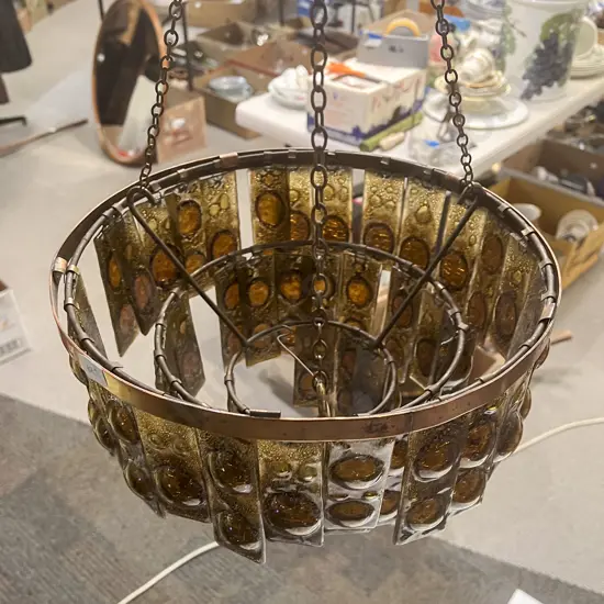 NZ Made Art Glass Chandalier