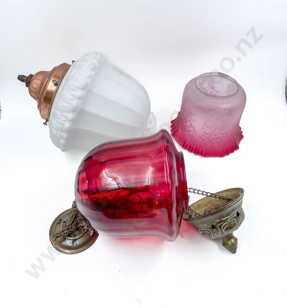 Three Vintage Lightshades Image 1++