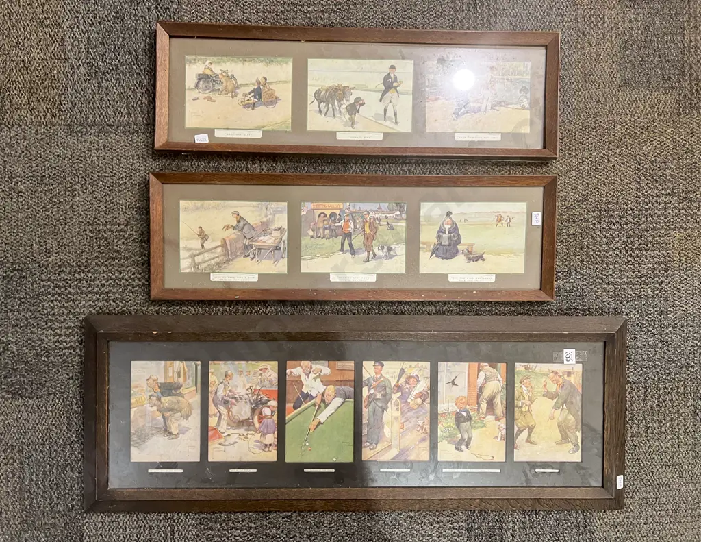 Three Assorted Framed Carciature Studies Image 1++