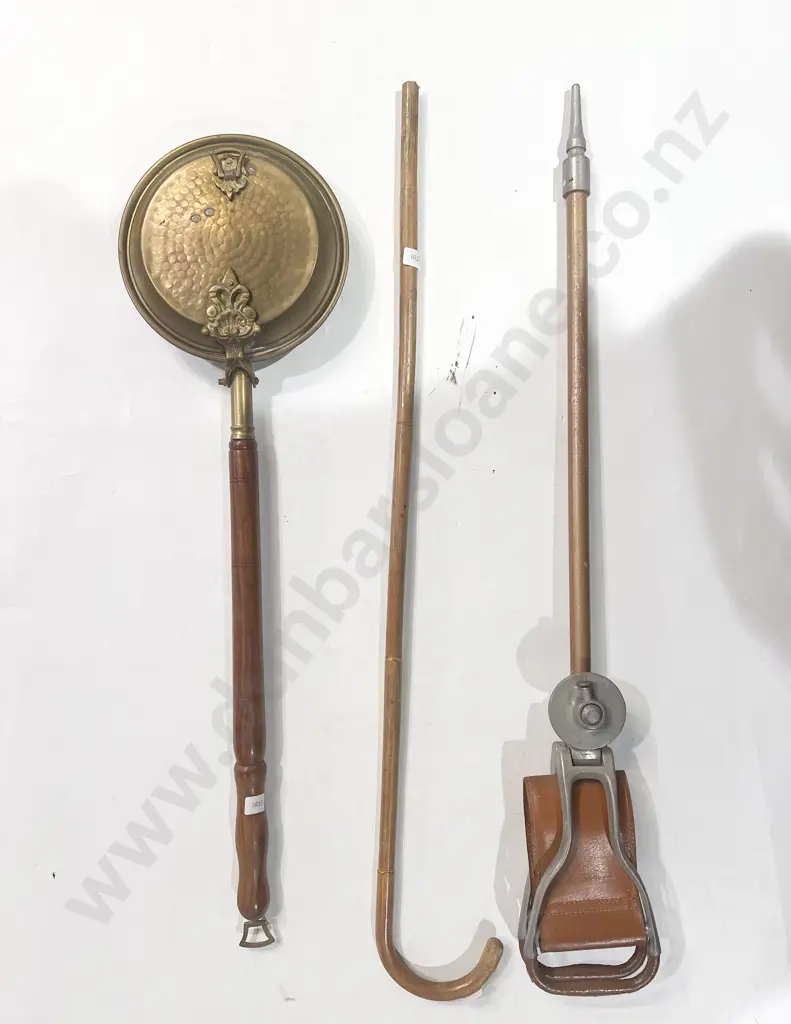 Small Brass Bed Warmer together with Shooting Stick etc Image 1++