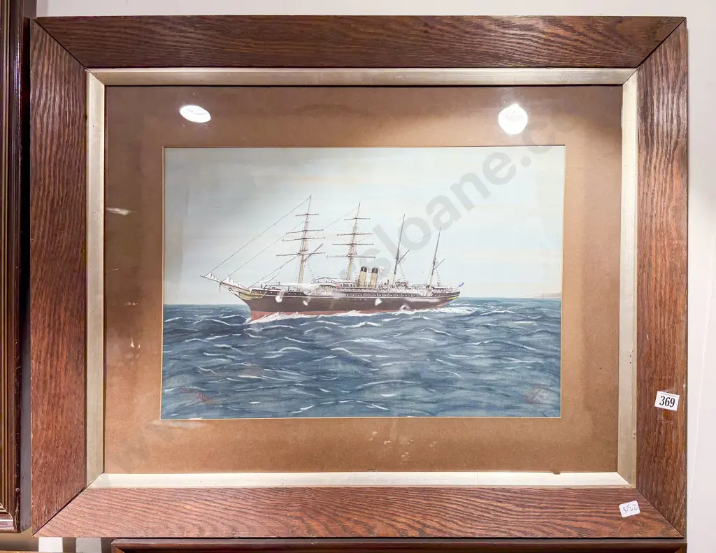 P. E. Seain - S.S. Arawa - Mixed Media on Paper Image 1++