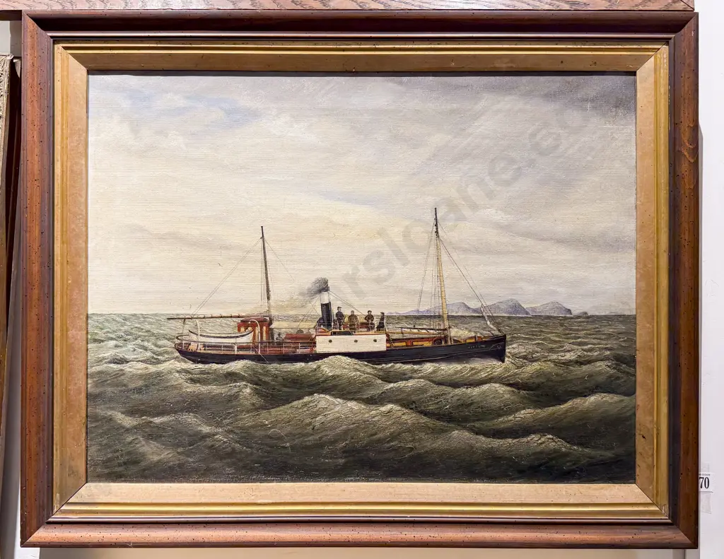 Indistinctly Signed - Maritime Study - Oil on Canvas Image 1++