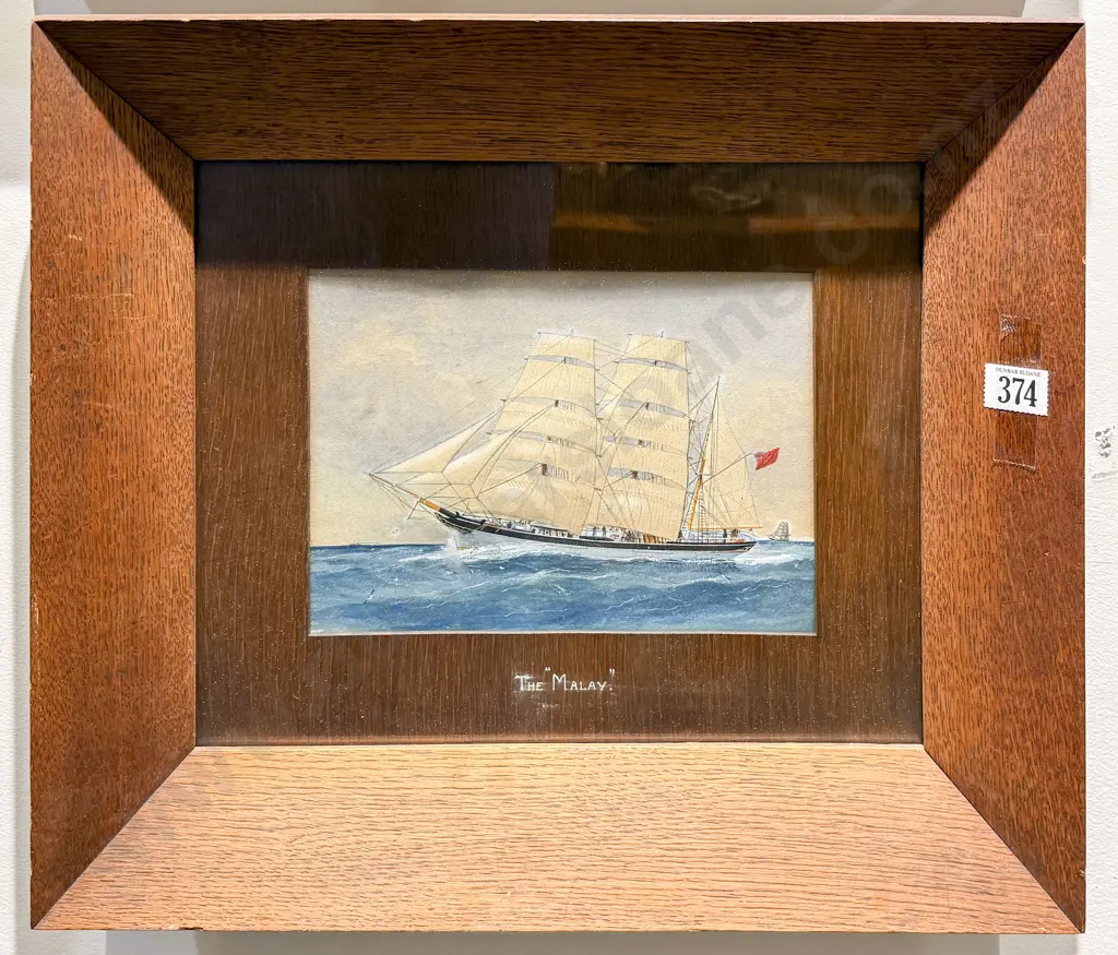 "The Malay" - Ship Study - Watercolour Image 1++