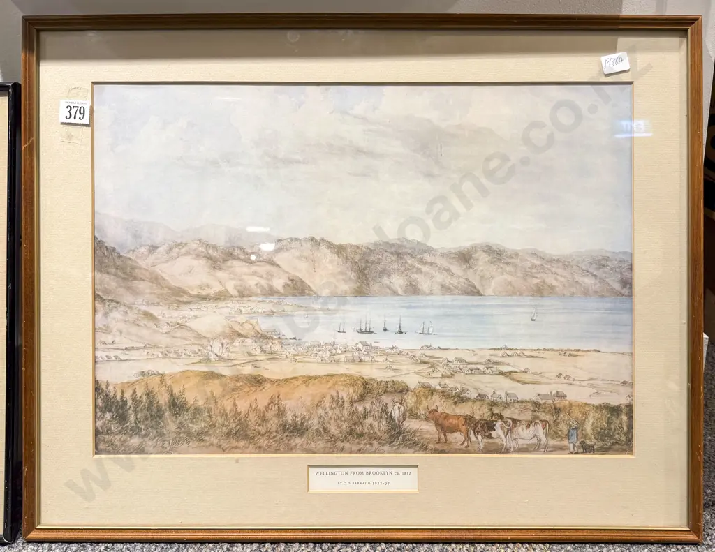 C. D. Barraud - "Wellington from Brooklyn" - Historical Print Image 1++