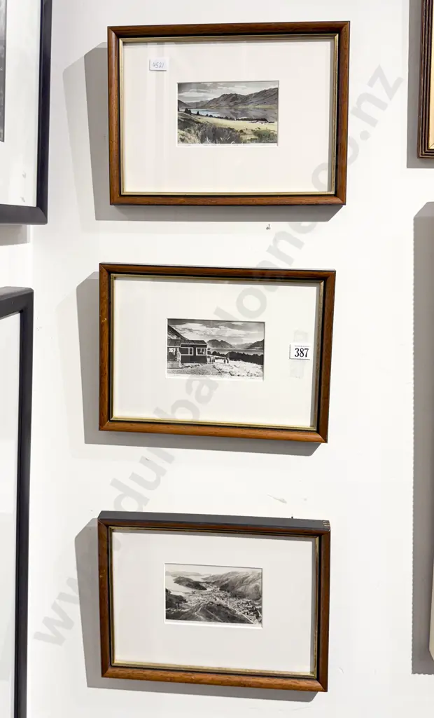 Two Small Black & White "Whites Aviation" Prints together with Small Hand Coloured "Whites Aviation" Image 1++