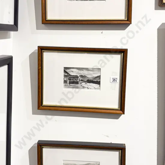 Two Small Black & White "Whites Aviation" Prints together with Small Hand Coloured "Whites Aviation"
